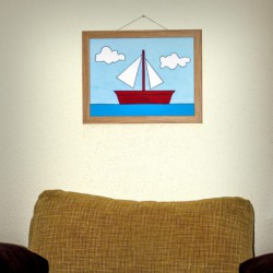 Sailing boat painting